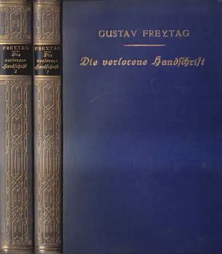 Buch: Die verlorene Handschrift, Gustav Freytag, Hesse & Becker, 2 Bände