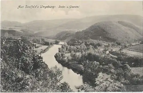 AK Aus Saalfelds Umgebung: Saale- u. Gissratal. ca. 1907, Postkarte. Ca. 1907