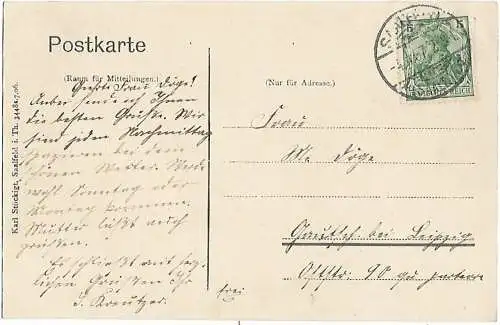 AK Aus Saalfelds Umgebung: Saale- u. Gissratal. ca. 1907, Postkarte. Ca. 1907