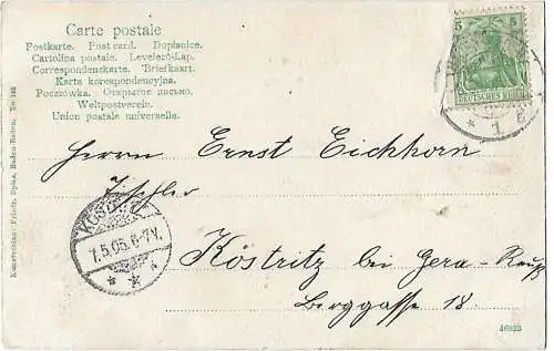 AK Baden-Baden. Altes Schloss v.d. Zerstörung. ca. 1905, Postkarte. Serien-Nr