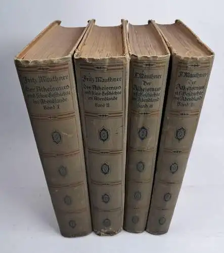 Buch: Der Atheismus und seine Geschichte im Abendlande 1-4, Fritz Mauthner, 1920