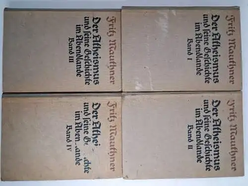 Buch: Der Atheismus und seine Geschichte im Abendlande 1-4, Fritz Mauthner, 1920