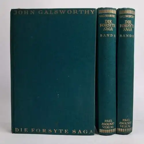 Buch: Die Forsyte Saga, Galsworthy, John. 3 Bände, Gesammelte Werke, 1926