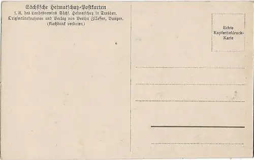 AK Bautzen. Die Fleischergasse und Gickelsberg. ca. 1918, Postkarte. 1918