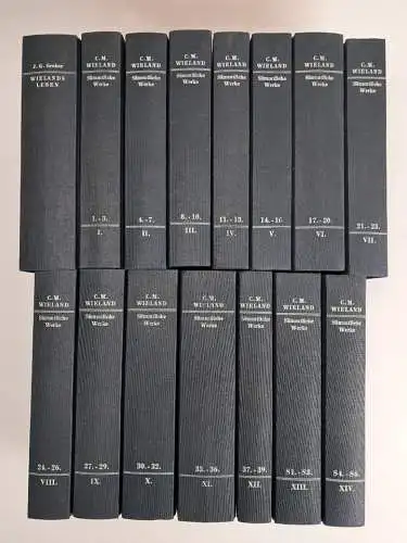 Buch: Christoph Martin Wieland - Sämtliche Werke, 15 Bände, 1984, Greno