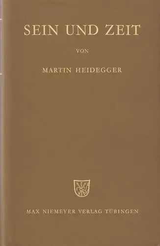 Buch: Sein und Zeit, Heidegger, Martin, 2001, Max Niemeyer Verlag