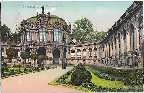 AK Dresden. Zwinger-Pavillon. ca. 1912, Postkarte. Serien Nr, ca. 1912