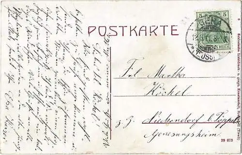 AK Gera. Schloss Osterstein. ca. 1911, Postkarte. Serien Nr, ca. 1911