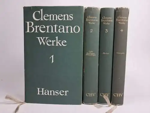 Buch: Clemens Brentano - Werke, 4 Bände, 1968, C. Hanser Verlag, gebraucht, gut