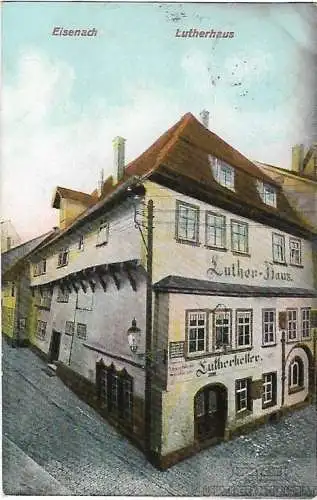 AK Eisenach. Lutherhaus. ca. 1908, Postkarte. Ca. 1908, Verlag C. Jagomann