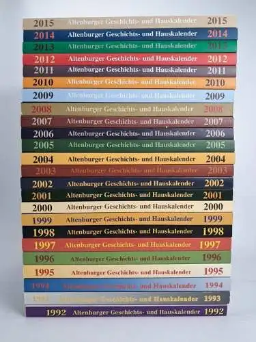 24 Hefte Altenburger Geschichts- und Hauskalender 1992-2015, E. Reinhold Verlag