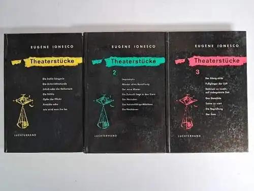 Buch: Theaterstücke 1-3, Eugene Ionesco, 1962, Luchterhand, 3 Bände