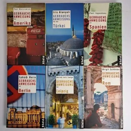 6 Bücher Gebrauchsanweisung für Berlin, Leipzig, Rom, Amerika, Spanien, Türkei