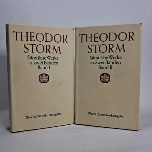 Buch: Theodor Storm -Sämtliche Werke in zwei Bänden, 1977, Winkler Dünndruck