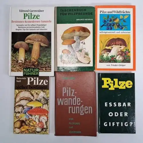 6 Bücher Pilze und Waldfrüchte, Taschenbuch für Pilzfreunde, Essbar oder giftig?