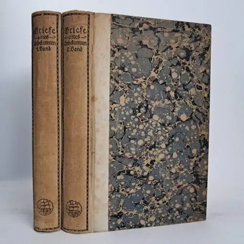 Buch: Briefe eines Unbekannten, Alexander von Villers, 2 Bände, 1910, Insel