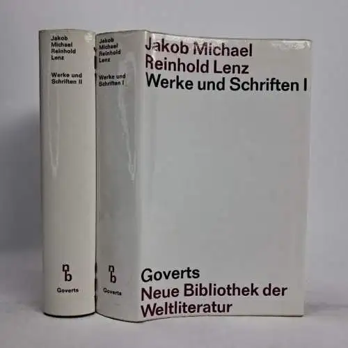 Buch: Jakob Michael Reinhold Lenz - Werke und Schriften I+II, 1966, WBG, 2 Bände