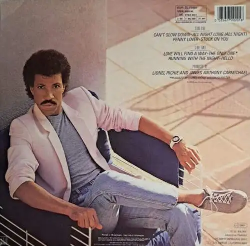 LP: Lionel Richie - Can't Slow Down, 1983, Motown - ZL 72020, Vinyl