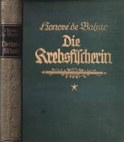 Buch: Die Krebsfischerin, Roman. Honoré de Balzac, Globus Verlag, ca. 1910