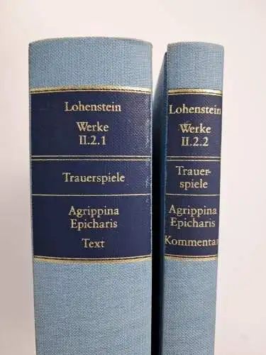 Buch: Agrippina. Epicharis - Text + Kommentar, Lohenstein, de Gruyter, 2 Bände