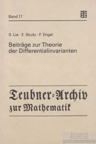 Buch: Beiträge zur Theorie der Differentialinvarianten, Lie. 1993