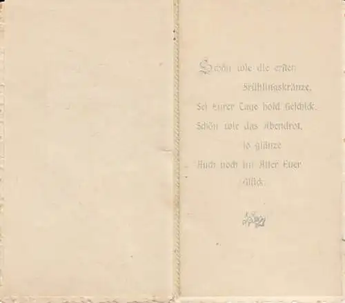 AK Klappkarte Hochzeit, Karte. Karte, 1903, gebraucht, gut