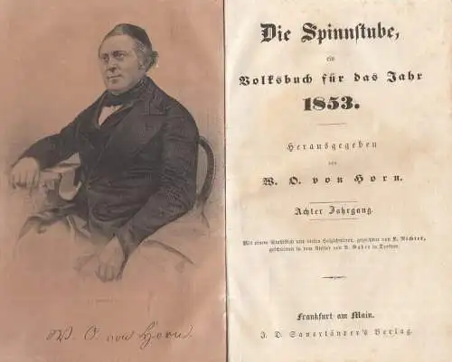 Buch: Die Spinnstube 8+9, Horn, W. D. von. 2 in 1 Bände, Die Spinnstube, 1853 ff