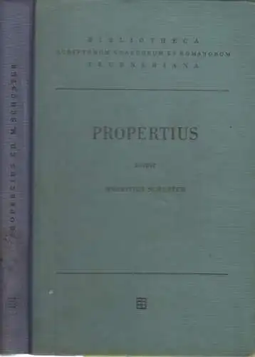 Buch: Sex. Propertii. Elegiarum Libri IV, Properz. 1954, B. G. Teubner