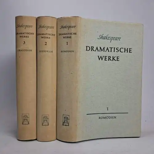 Buch: Shakespeare - Dramatische Werke, 3 Bände, Büchergilde Gutenberg, 1957