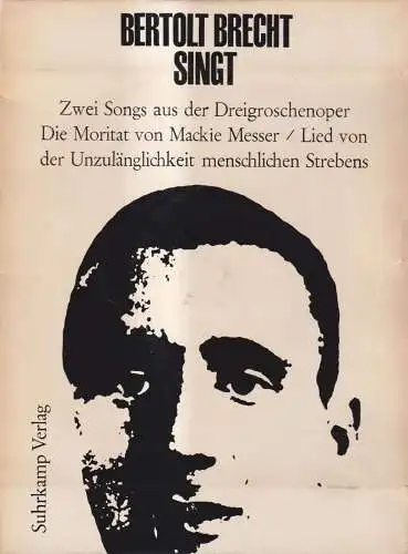 Buch + LP: Bertolt Brechts Dreigroschenbuch, Unsel, Siegfried. Suhrkamp Hausbuch