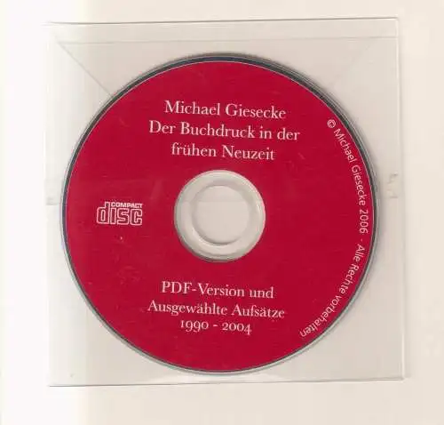 Buch: Der Buchdruck in der frühen Neuzeit, Michael Giesecke, 2006, Suhrkamp