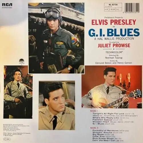 LP: Elvis - G.I. Blues, Soundtrack, 1984, RCA International - NL 83735, Vinyl