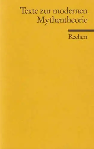 Buch: Texte zur modernen Mythentheorie, Barner / Detken, 2003, Reclam, signiert