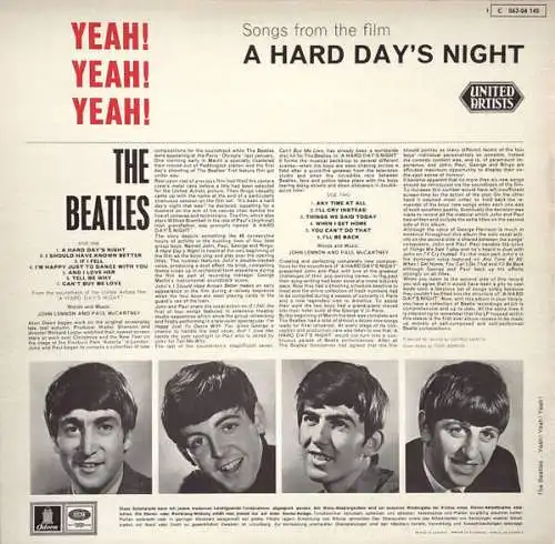 LP: The Beatles - Yeah! Yeah! Yeah! (A Hard Day's Night), 1969, Odeon, OST