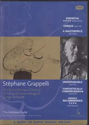 Musik-DVD:  Stephane Grappelli, A Life in the Jazz Century. 2003, 2 DVDs, gut