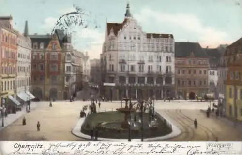 AK Chemnitz. Neumarkt. ca. 1905, Postkarte. Ca. 1905, Verlag Ottmar Zieher