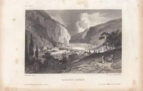 Harpers Ferry. aus Meyers Universum, Stahlstich. Kunstgrafik, 1850