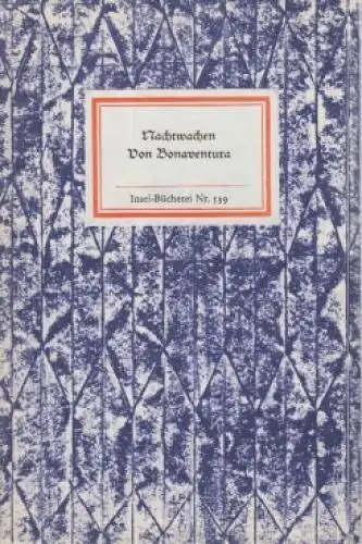 Insel-Bücherei 539, Nachtwachen von Bonaventura, Bonaventura. 1980, Insel Verlag