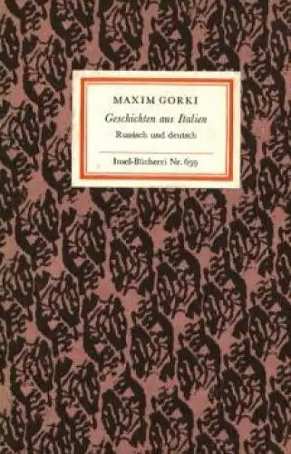 Insel-Bücherei 659, Geschichten aus Italien, Gorki, Maxim. 1968, Insel-Verlag