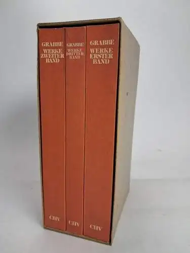 Buch: Werke, Grabbe, Christian Dietrich. 3 Bände, 1975, Carl Hanser Verlag