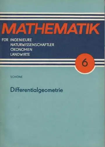 Buch: Differentialgeometrie, Schöne, W. 1975, gebraucht, gut