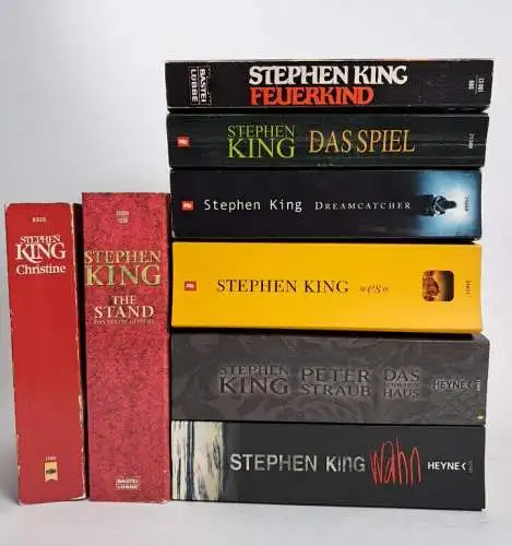 8 Bücher Stephen King: Feuerkind, Es, Wahn, Dreamcatcher, The Stand, Christine..