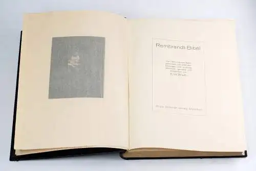 Buch: Rembrandt-Bibel, Bredt, E. W. 1921, Hugo Schmidt Verlag, gebraucht, gut