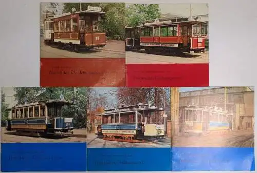 5 Hefte Historische Pferdewagen / Historische Triebwagen 95, 179, 308, 500, 809