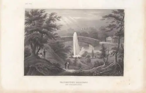 Fairmount Gardens bey Philadelphia. aus Meyers Universum, Stahlstich. 1850