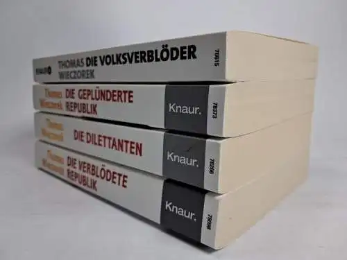 4 Bücher Thomas Wieczorek: Dilettanten, Volksverblöder, Die verblödete Republik