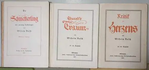 9 Bücher Wilhelm Busch: Kunterbunt, Schmetterling, Eduards Traum, Helene