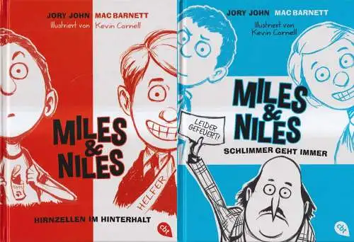 Buch: Miles & Niles 1+2, Jory John & Mac Barnett, cbt, 2 Bände, Hirnzellen ...