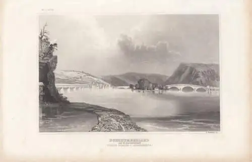 Northumberland am Susquehannah. aus Meyers Universum, Stahlstich. Kunstgrafik