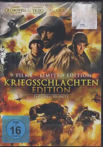 DVD-Box: Kriegsschlachten Edition. 2013, 3 DVDs, 9 Filme, Original eingeschweißt